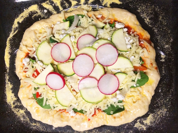 PIZZA! | THE REAL LIFE: zucchini, radish, spinach, goat cheese