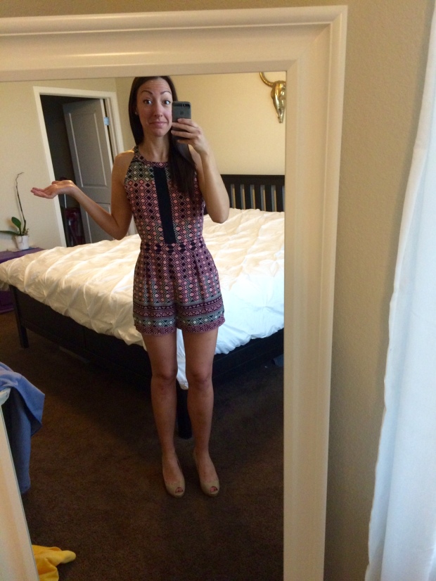 Zara romper from Stitch Fix! THE REAL LIFE fashion, clothing, style, outfits, summer attire, halter top, romper